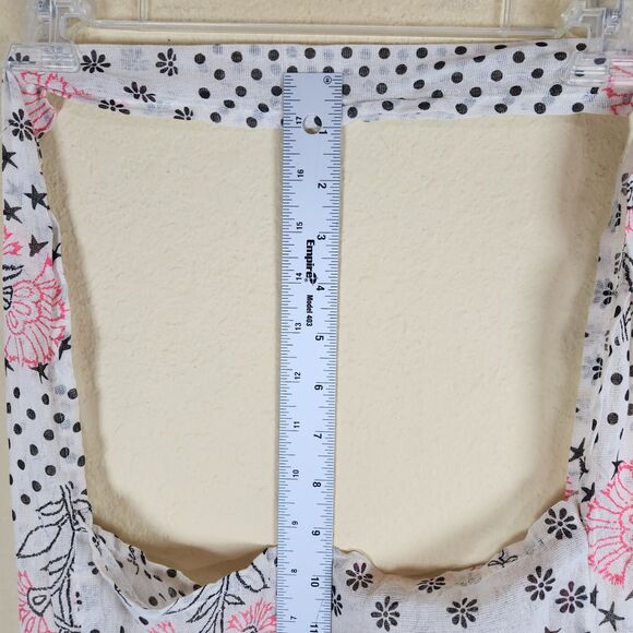 FREE PEOPLE Gauzy‎ Shopper Reusable Tote Bag Stars Dots Floral Boho Market Sling - Picture 7 of 9